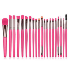 20 Bruss de maquillage ensemble Brush Blush Powder Power Shadow Brush aux cils à lèvres